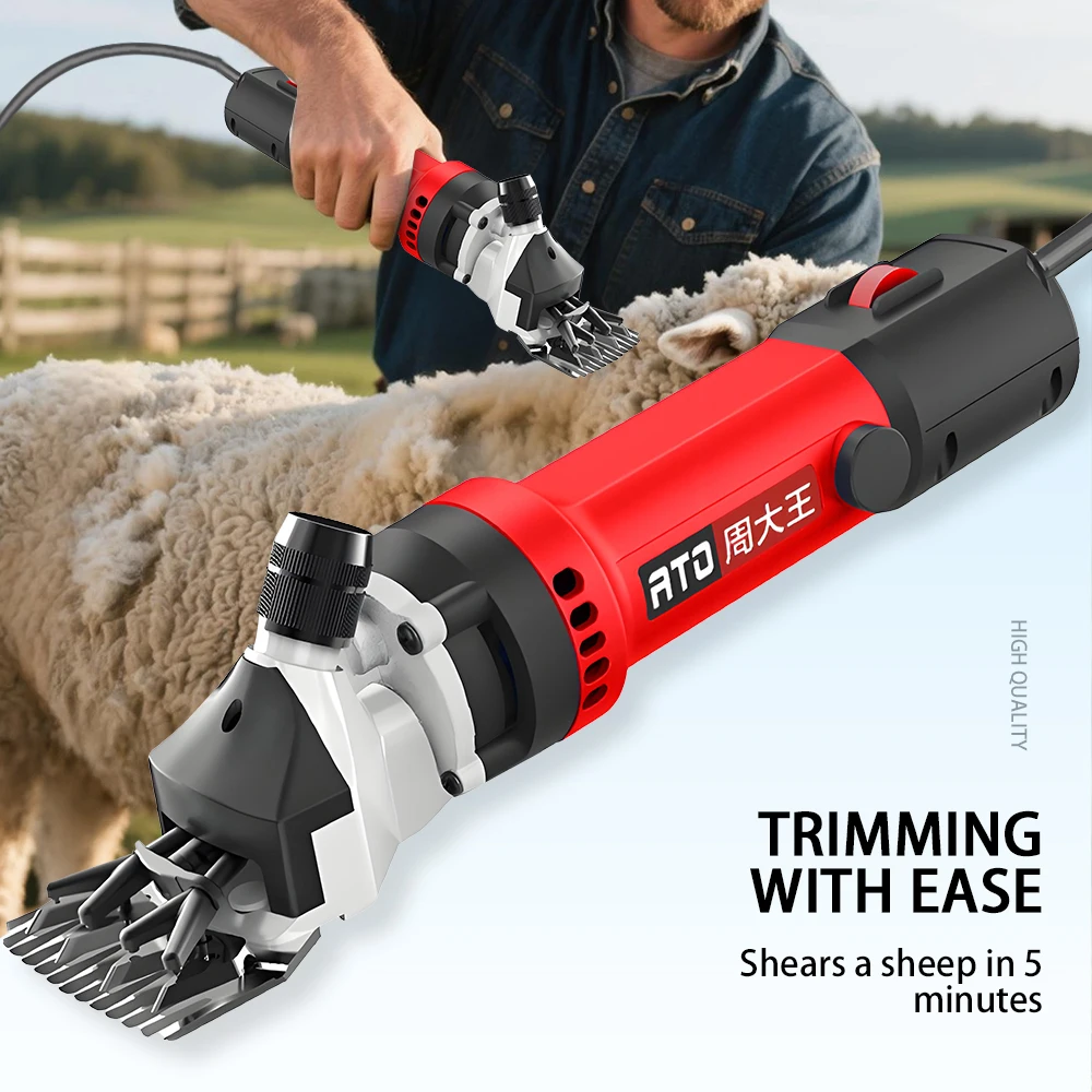 Electric Sheep Shearing Clippers 1200W High Power Farm Use Electric Wool Shears for Efficient Shearing and Quick Trimming