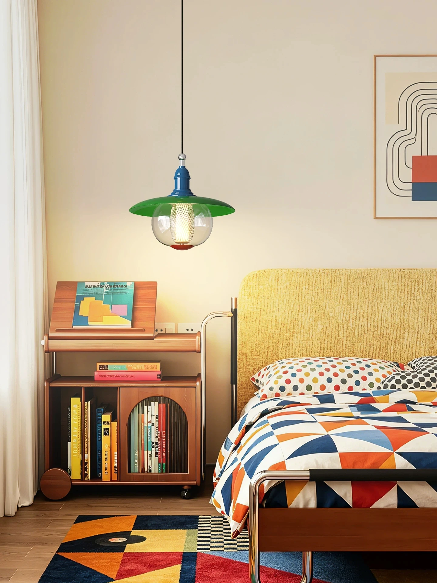 Memphis style corridor ceiling light creative design sense corridor entrance light color horn wall light