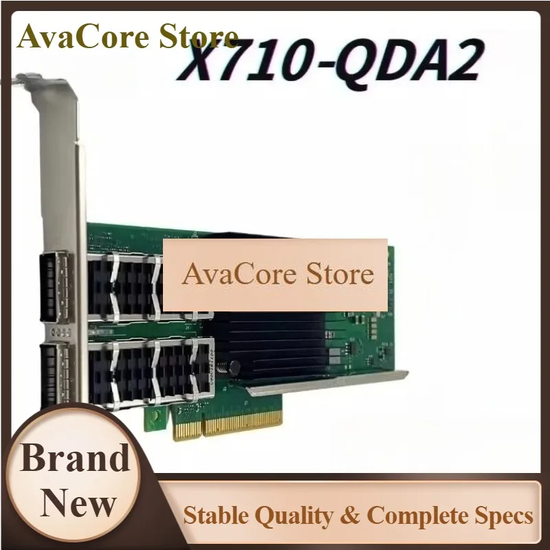 AvaCore XL710-QDA2 PCI-E 40G Dual Port 10 Gigabit Network Interface Card XL710QDA2BLK