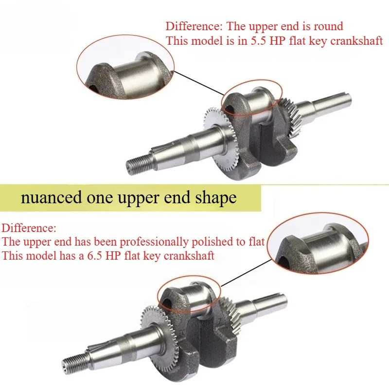 1PC power generator 3KW accessories micro-tiller 152F thread 168F flat key 170F spline box crankshaft