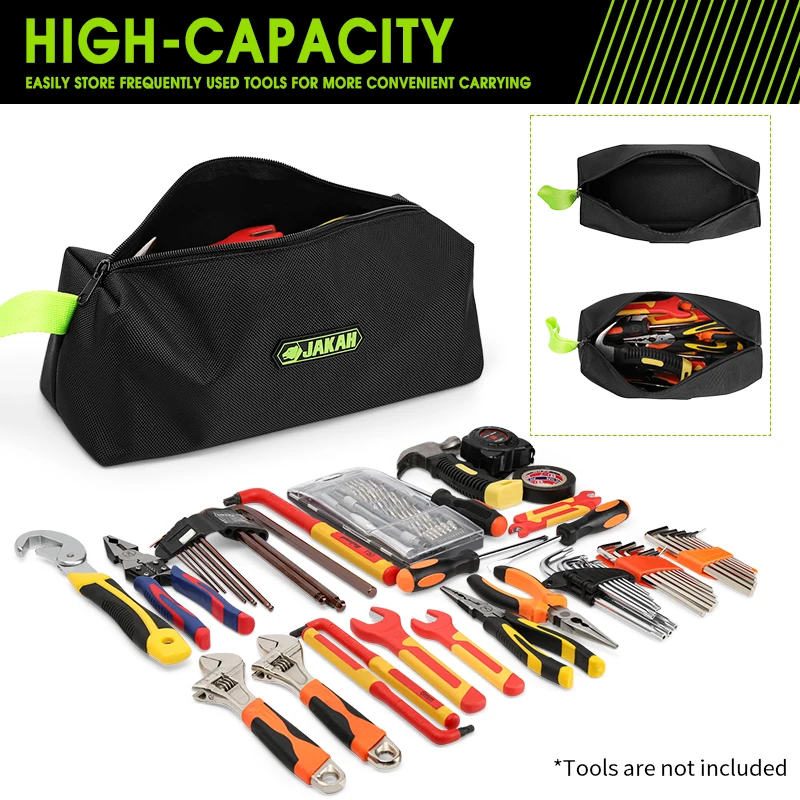 Jakah Elektriker-Werkzeugtasche, multifunktional, Oxford, verdickt, Holzbearbeitung, Aufbewahrung, Schraubendreher-Set, Werkzeugtasche, tragbare Handtasche – Detail 9
