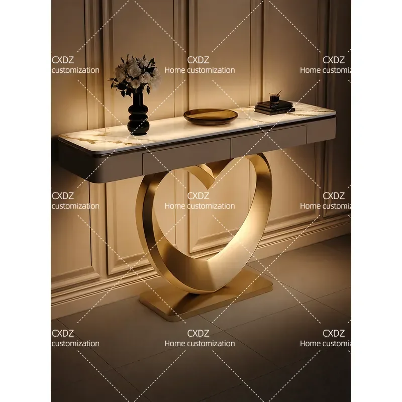 Minimalist Entrance Cabinet Facing Door Light Luxury High End Partition Cabinet Living Room Decoration Storage Villa Entryway
