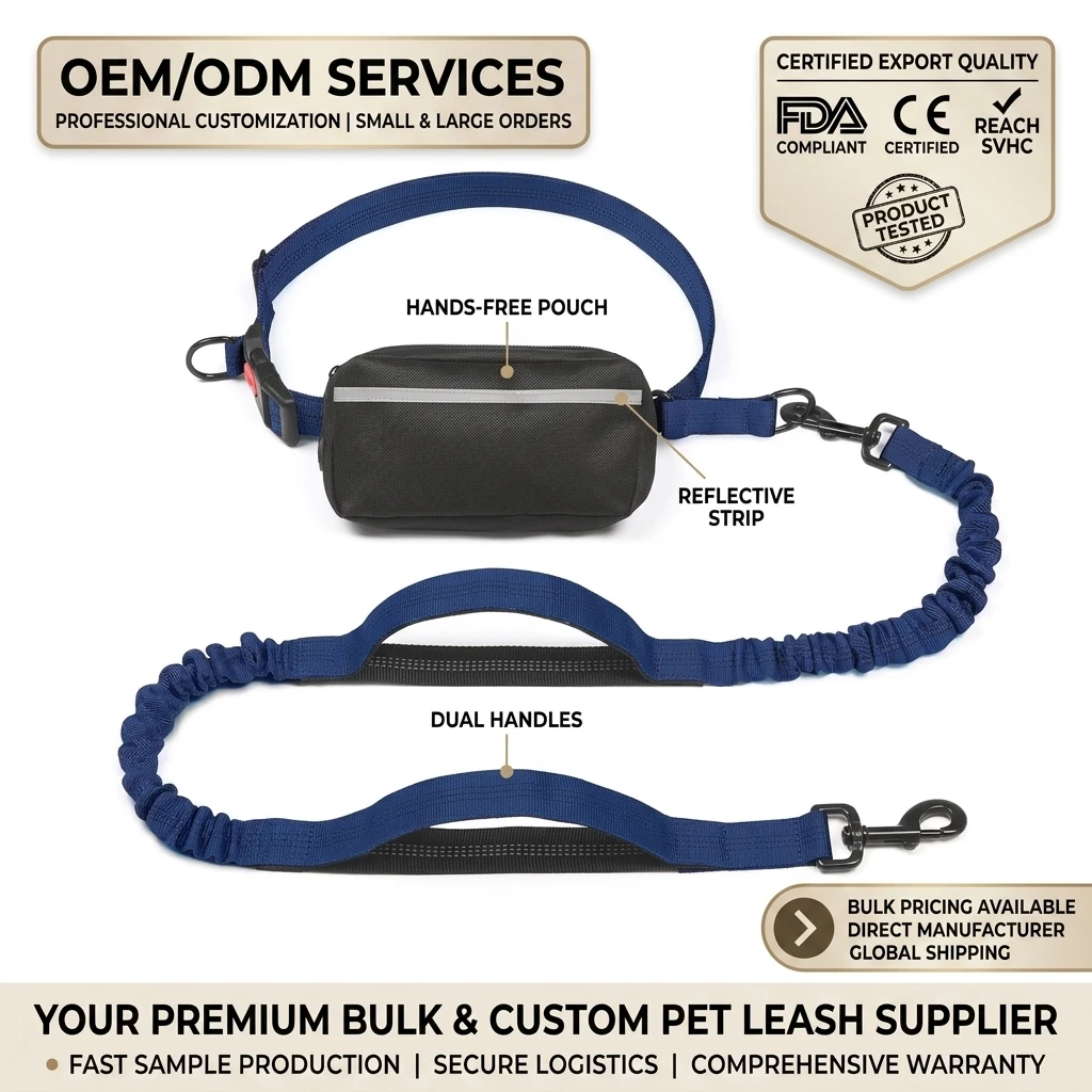 New Luxury Hands-Free Western Durable Adjustable Quick Release Dog Leash Professional Agility Training Equipment Outdoor Use 5m