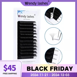 Wendy Easy Fan-pestañas postizas con forma de C/D, pestañas de extensiones de pestañas de vizón individuales, suaves, naturales, voluminosas