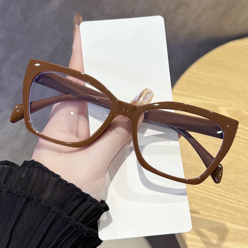 Transparent Cat Eye Computer Glasses Frame Women Men Anti Blue Light Square Eyewear Blocking Optical Spectacle Eyeglasses