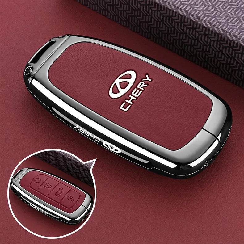 Zinklegierung Autoschlüssel-Hülle für Chery Tiggo 7 Pro 8 9 2025 2026 Schlüsselanhänger Fernbedienung Abdeckung Tasche Gehäuse Ringhalter Zubehör – Detail 9