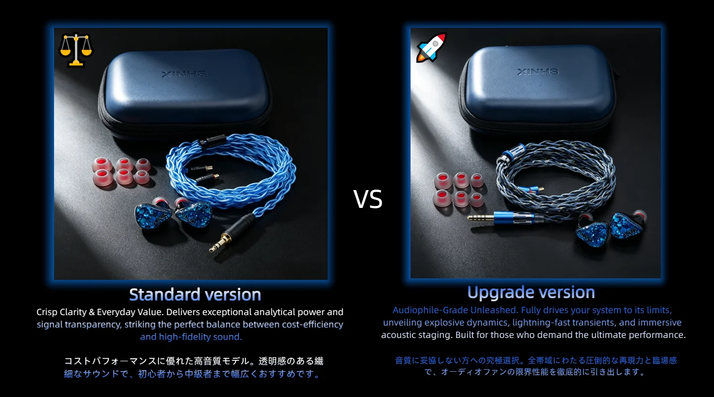 XINHS Nereus Sola HiFi IEM Multi-Unit Dynamische Graphen-LCP-Membran 3,5mm 2-Pin IEM mit Geringer Verzerrung Geeignet für Gaming-Enthusiasten – Detail 4