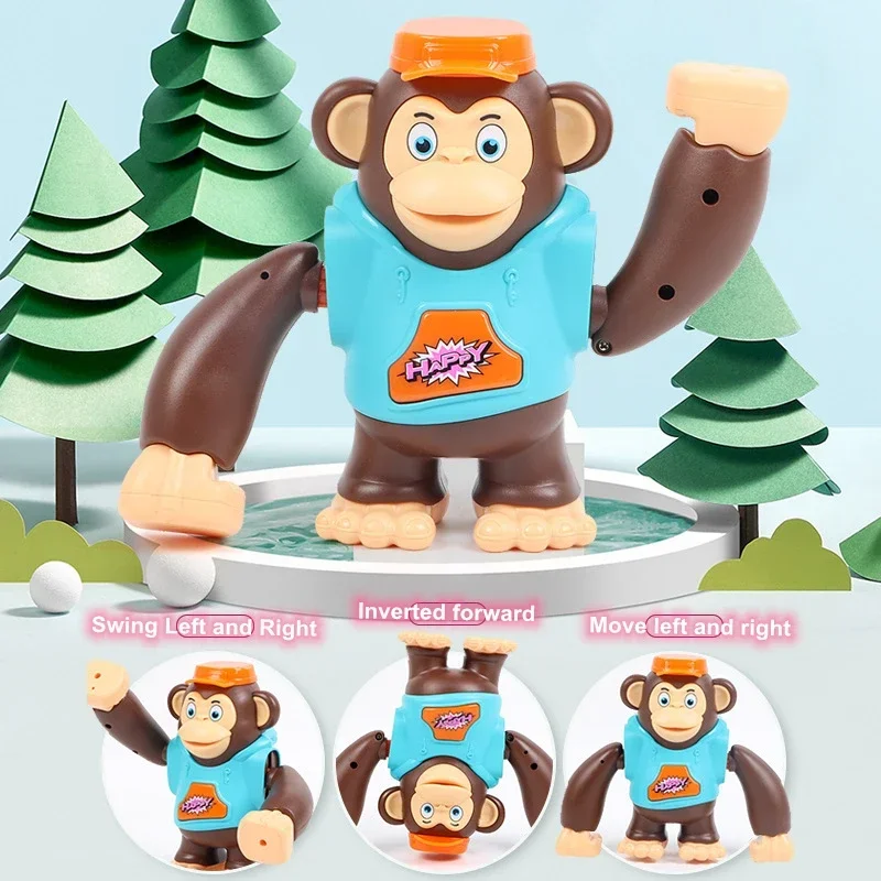 Figura de gorila o King Kong que baila y mueve, da respuesta a la música o activación de botones, brindando diversión animada a cualquier ocasión