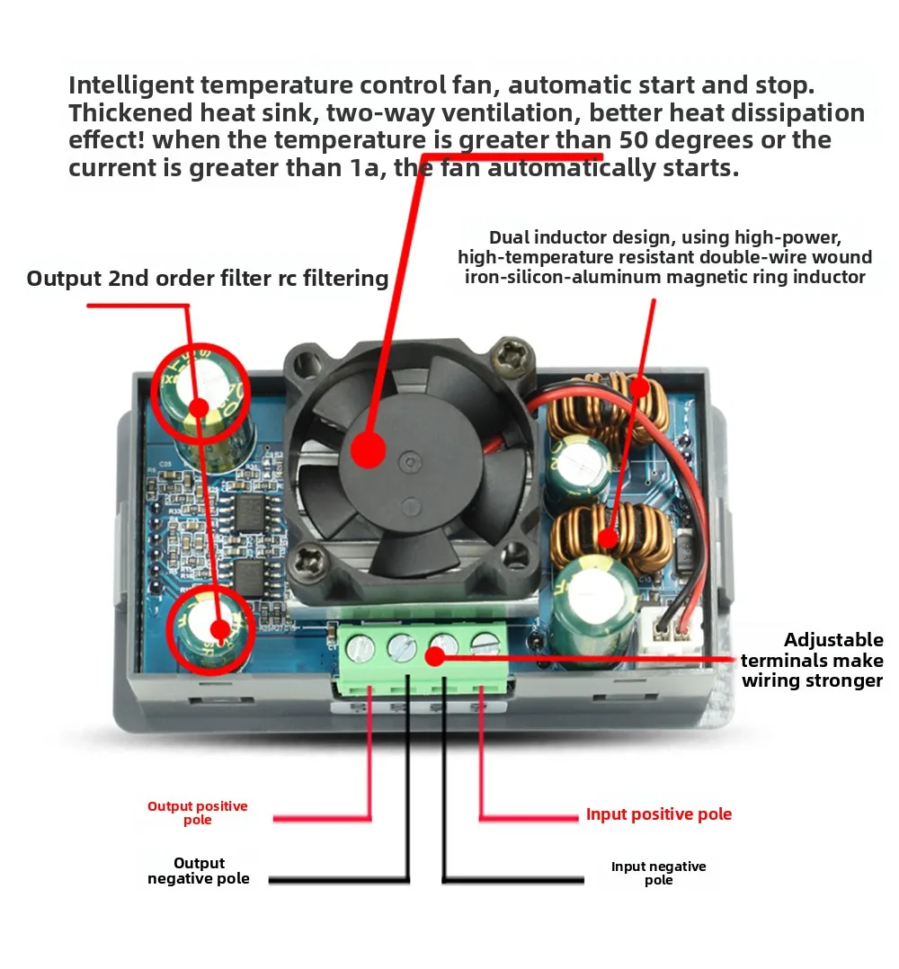 Numerical control step-up voltage, adjustable DC power supply