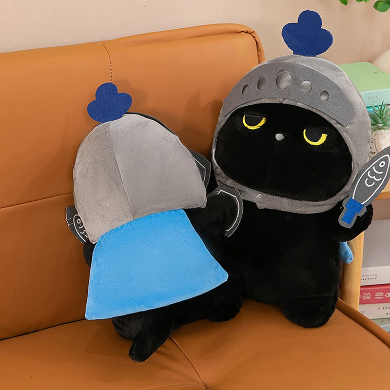 30cm Cute Knight Silly Cat Doll Plush Toy Soft Toys Home Decor Throw Pillow Creative Birthday Gift Cartoon Doll Ornament