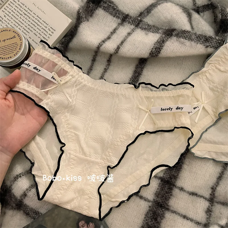 

Japanese Style Pure Desire Girl Underwear for Women2023New Mid-Waist Pure Cotton Soft All-Cotton Crotch Women's Sexy Triangle Pa