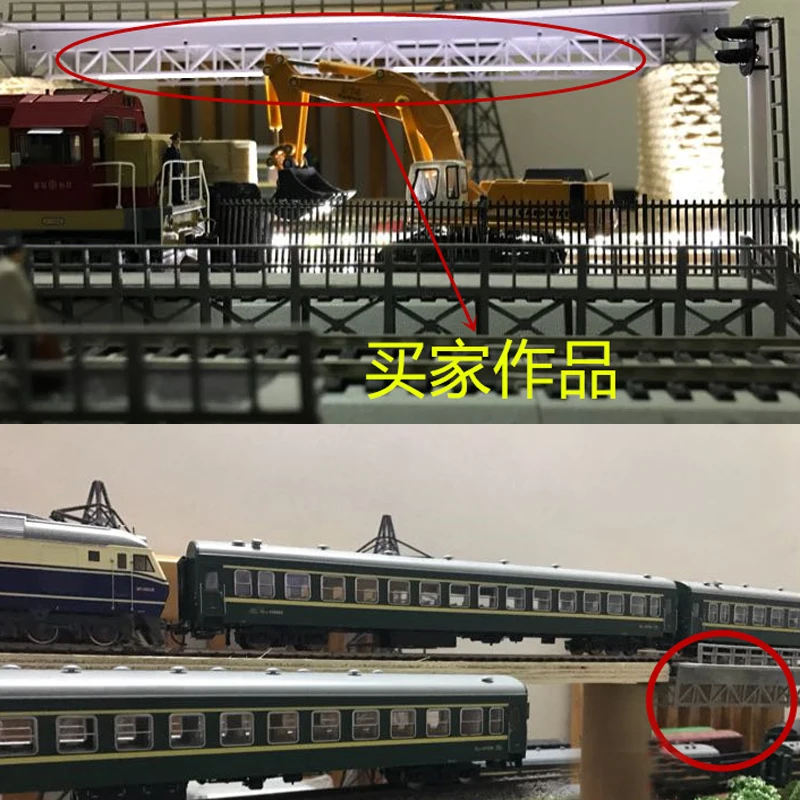 1:87-1:64 Ho Scale Architecture Building Model Material Truss Bridge Steel Structure Support Highway Model Scene Steel Beam