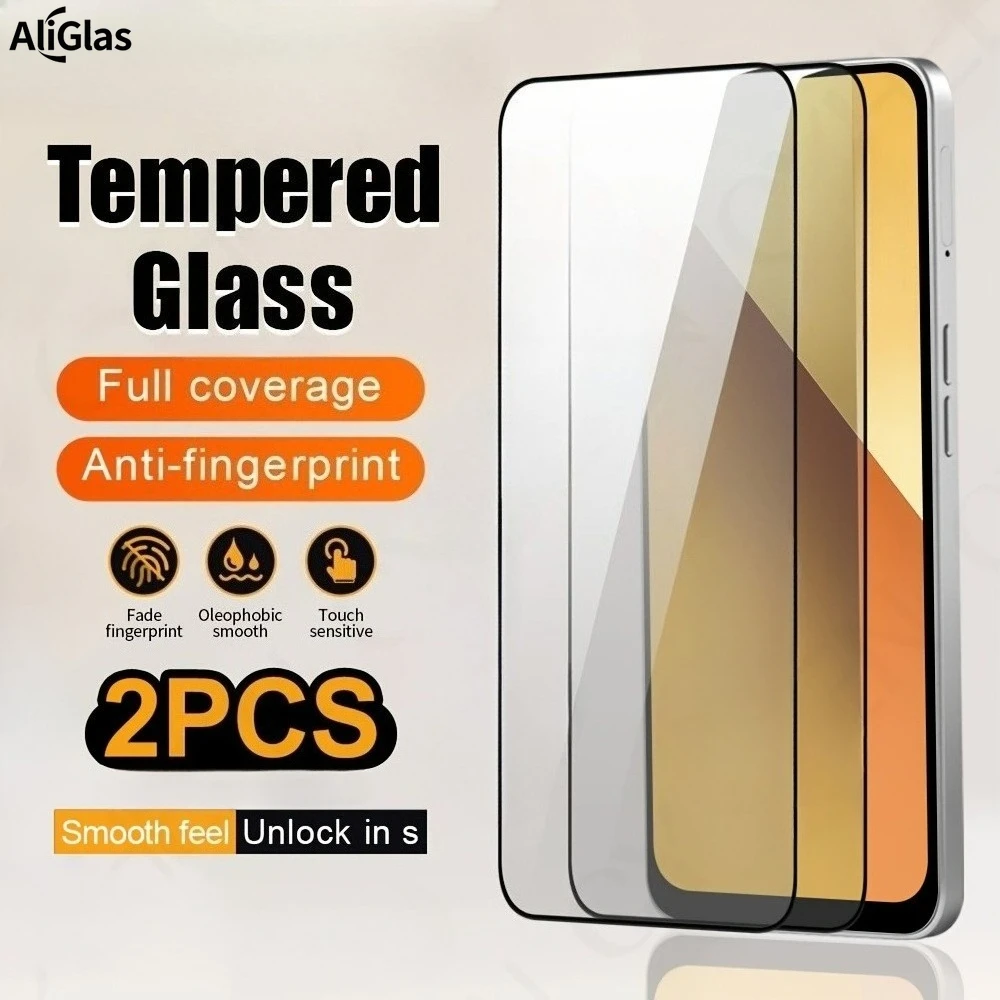 

2 шт. Защитное стекло Full Cover для Redmi 15C 15 14C 13C 12C 10A 9A, защитная пленка для экрана Redmi Note 14 13 12 11 Pro 14S 12S 11S
