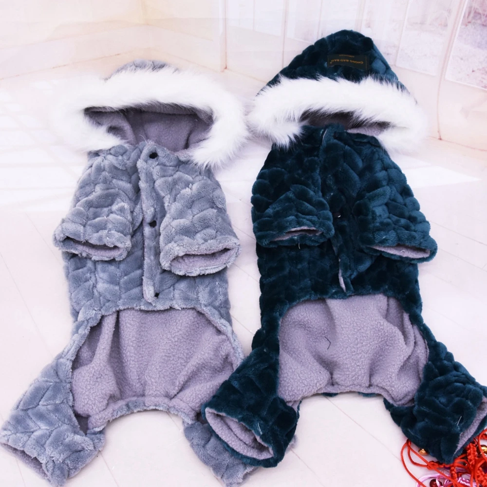 Warm Dog Coats Windproof Dog Jacket for Small Dogs Cats Fleece Lined Dog Winter Snowsuit Coat Clothes for Cold Weather