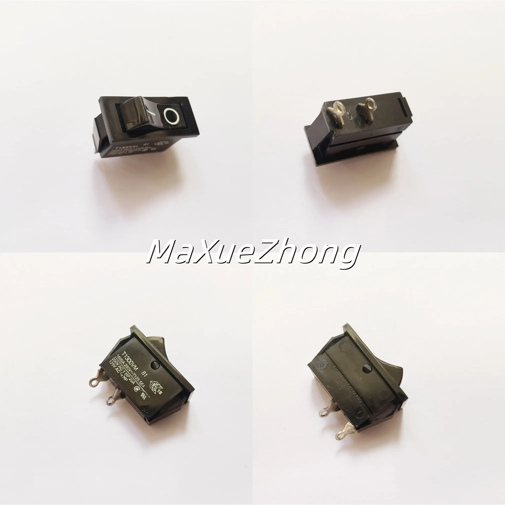 Original new 100% T1300VM rocker switch 2pin 2gear warping rocker arm power switch 16A 250V