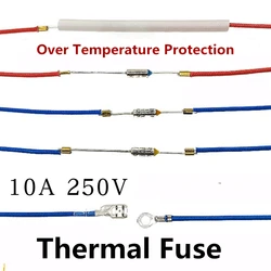 Fusibles thermiques pour cuiseur à riz, fusible de température pour autocuiseur électrique, pièces de réparation, 10A, 250V, 142 ℃, 172 ℃, 185 ℃, 192 ℃, 216 ℃