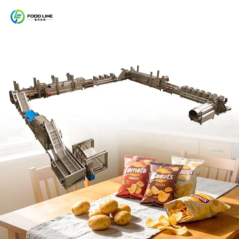 Customized High Yield French Fries And Potato Chips Production Line Full Automatic Potato Processing Machinery Equipment