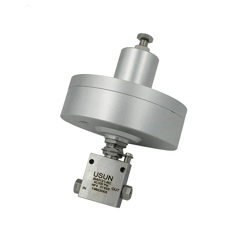 USUN Model: SI20131 20 K Psi 3/8' OD' Stainless Steel 316 Ultra High Pressure Air Actuated Needle Valve