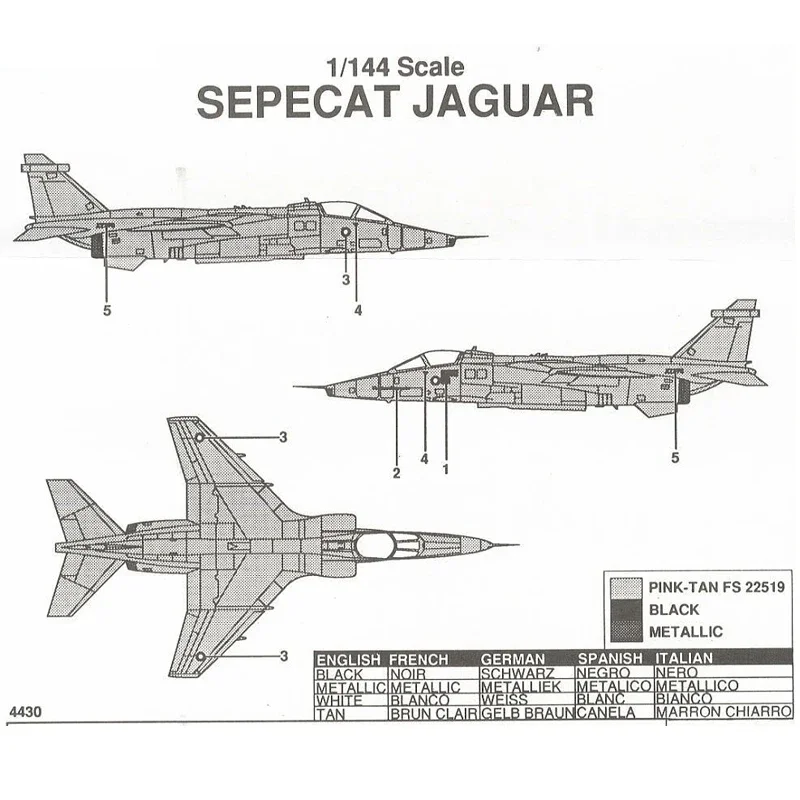 Plastic Academy Kit Modelo Aircraft, montado lutador de caça, 12606, SEPECAT JAGUAR, 1: 144