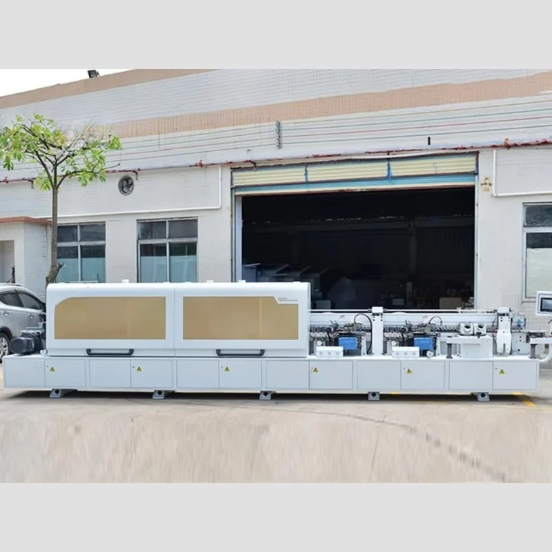 Fully Automatic Wood Edge Banding Machine Curved Decorative Strip Gluer Trimmer And Polisher Unit