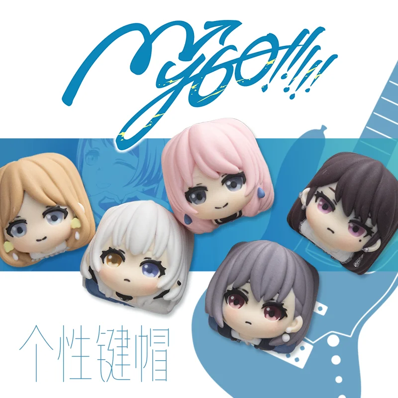 

Anime Keycaps MYGO~ Anon Chihaya Custom Keycaps for Mechanical Keyboard Caps 1U DIY Artisan Key Caps Resin Keycap PC Gamer Gifts
