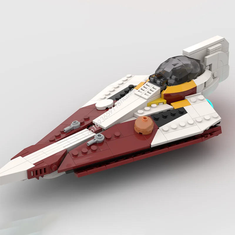 337 шт. MOC Ahsoka Delta 7 Jed Starfighter, масштаб минифигурки, Звездная битва, строительные блоки, креативные STEM, образовательные конструкции