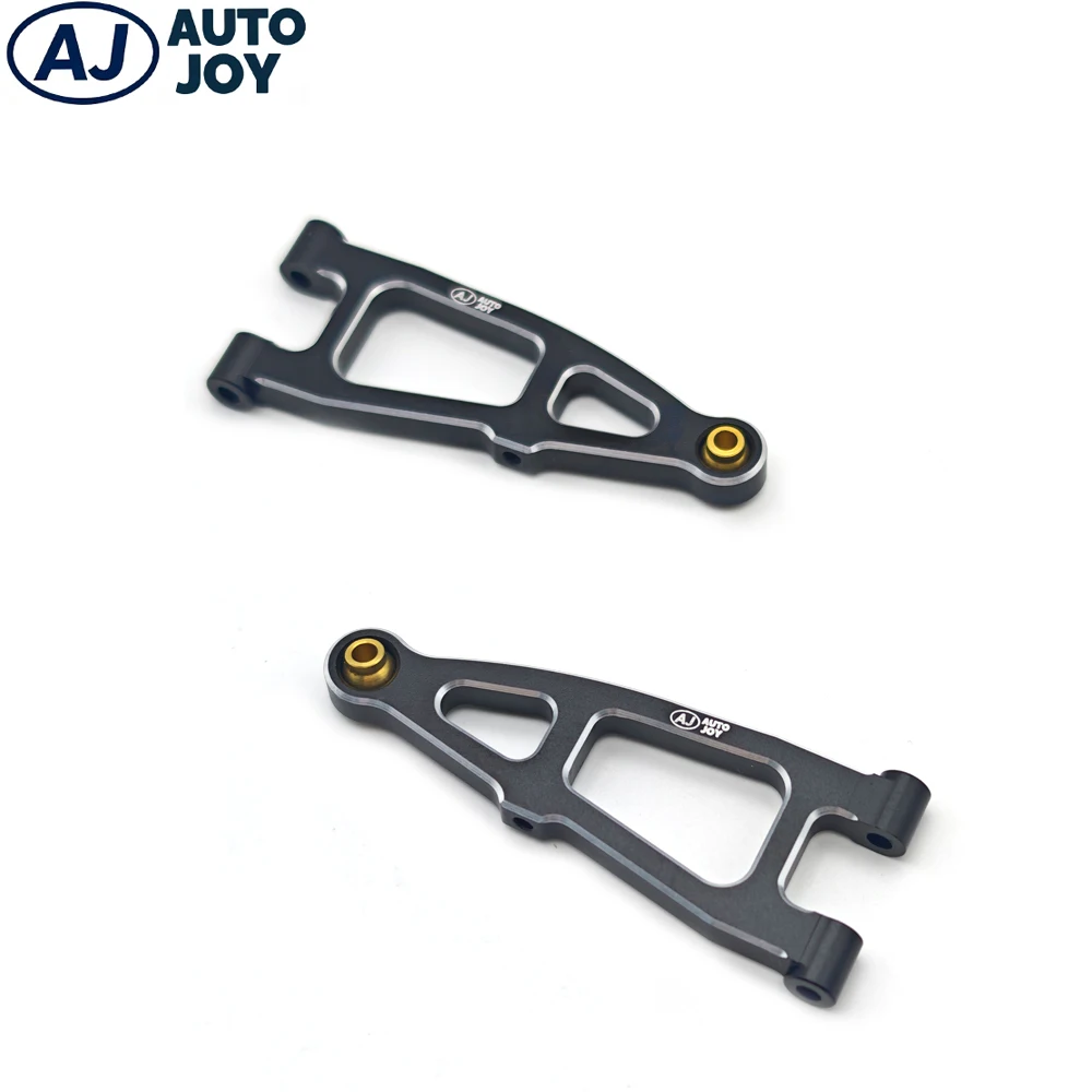 Conjunto de braço inferior dianteiro de alumínio AUTO JOY RC para ARRMA 1/18 MOJAVE RC peças de atualização de carro 2 peças de suspensão