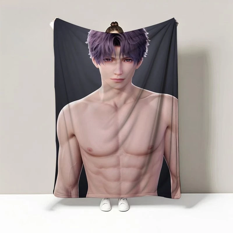 Love and Deepspace Sylus Caleb Xavier Couverture en flanelle douce 4 saisons, chaude et légère, jeu d'anime, cadeau pour femmes et filles