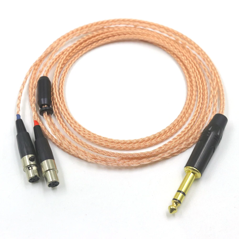 16Core Audeze LCD Series LCX-X LCD4 LCD2 LCD3 Headphone Upgrade Cable for 6.35mm NW-WM1Z/A NW-ZX300A PHA-2A