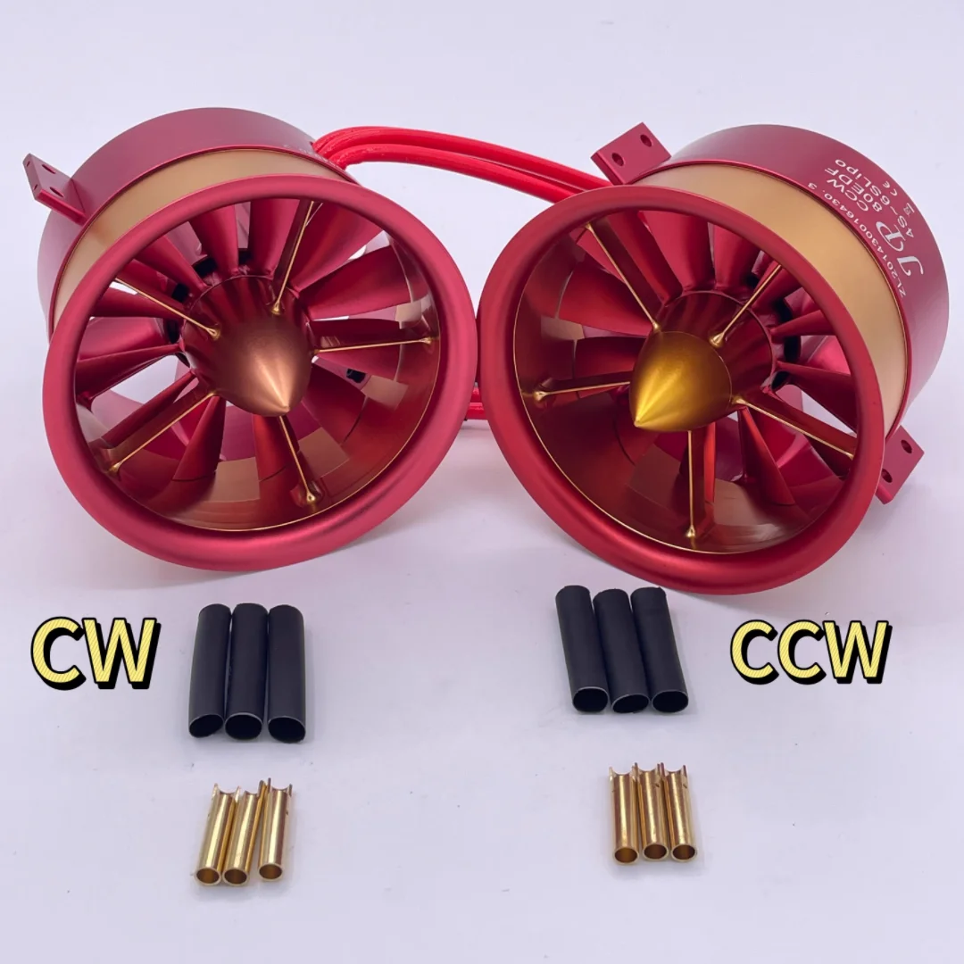 Preorder JP 80mm 12 Blades Full Metal Aluminum Alloy EDF System 3055 2200KV Motor 4S 6S 2.9kgs 3.2kgs Thrust Weight