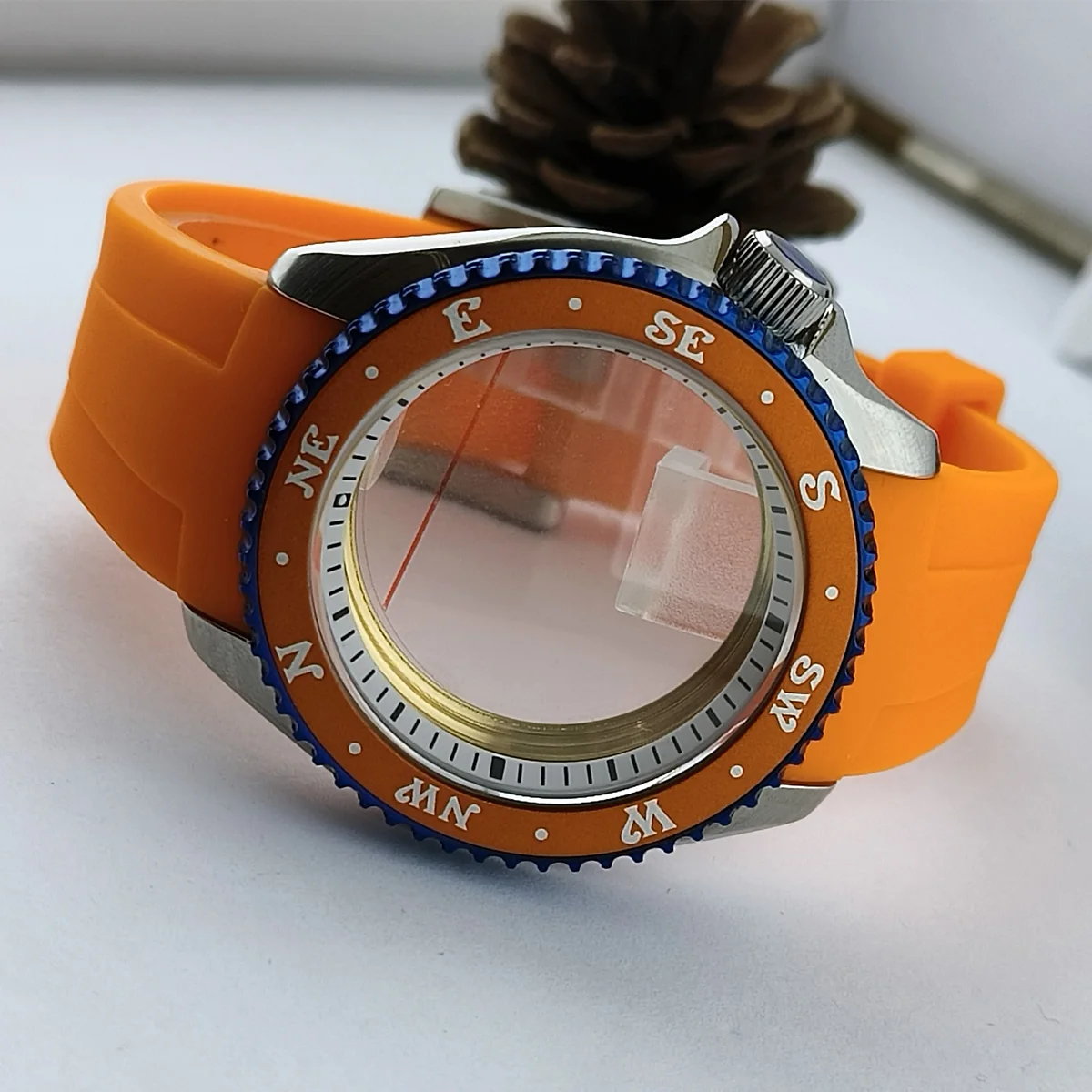 

NH35 Case 40.5mm Watch Case high-quality modified case Sapphire Glass Waterproof For NH35 NH36 Movement Watch Replacement Parts*