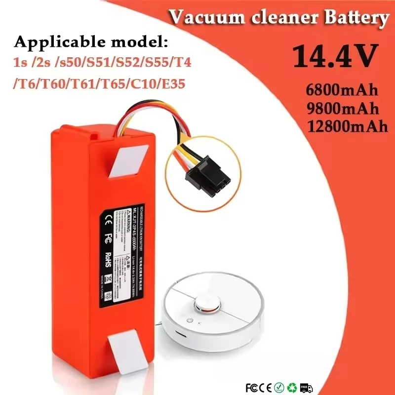 

Original 14.4V Li-ion Battery Robotic Vacuum Cleaner Replacement Battery for Xiaomi Robot Roborock S50 S51 S55 Accessory Spare