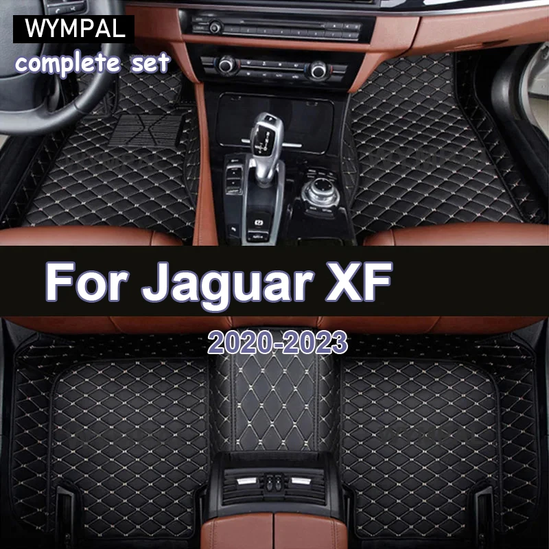 Car Floor Mats For Jaguar XF X260 2016~2022 Carpet Rugs Durable Leather Mat Anti Dirty Pads Auto Interior Parts Car Accessories