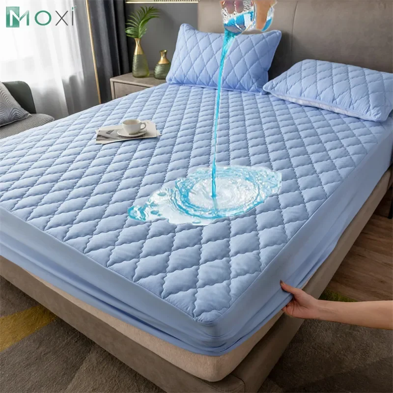 防水ベッドカバー150/180 /200 100%,エンボスマットレス保護,防水フィットシート