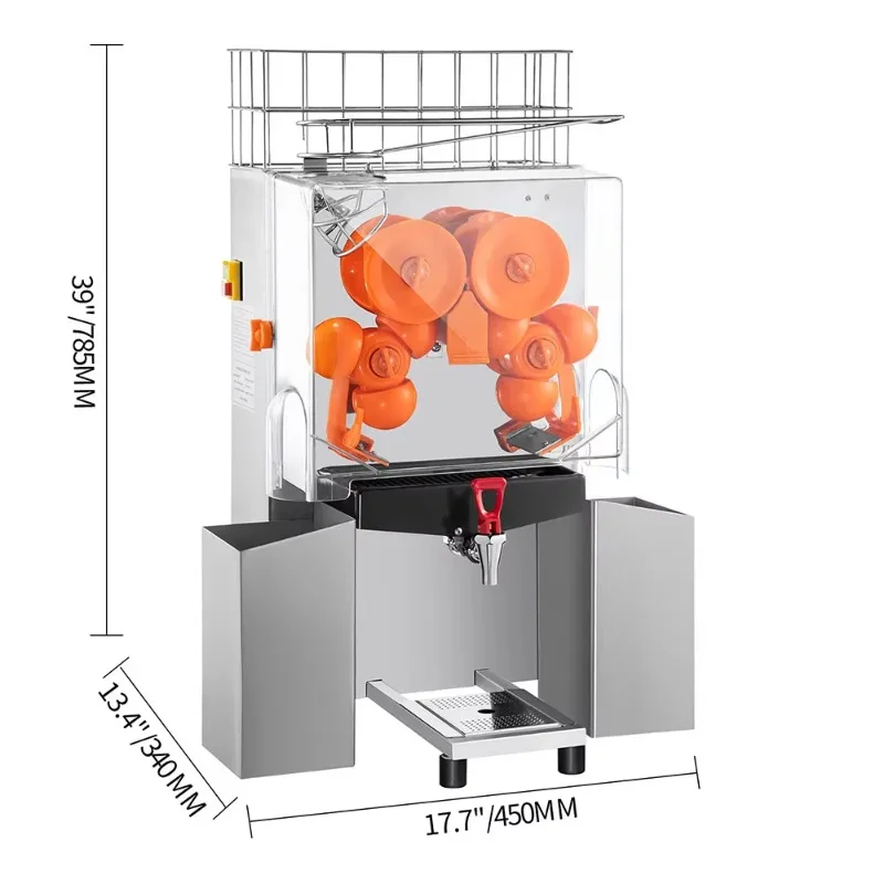 Commercial Stainless Steel Housing 120 Watt Juicer Orange Juicer