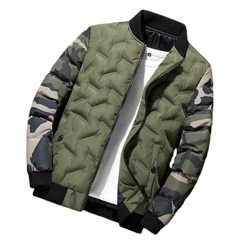 Mens Winter Jackets Coats Outerwear Clothing 2023 Men Camo Bomber Jacket Men's Windbreaker Thick Warm Male Parkas Military