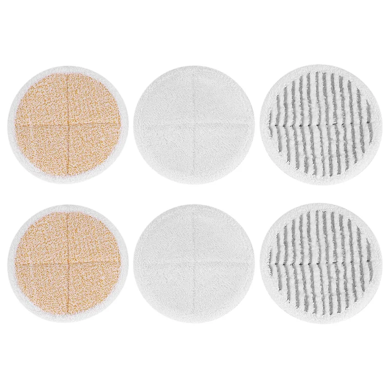 Pacote com 6 almofadas de substituição para kit de almofada de limpeza de esfregão para Bissell Spinwave 2039A 2124
