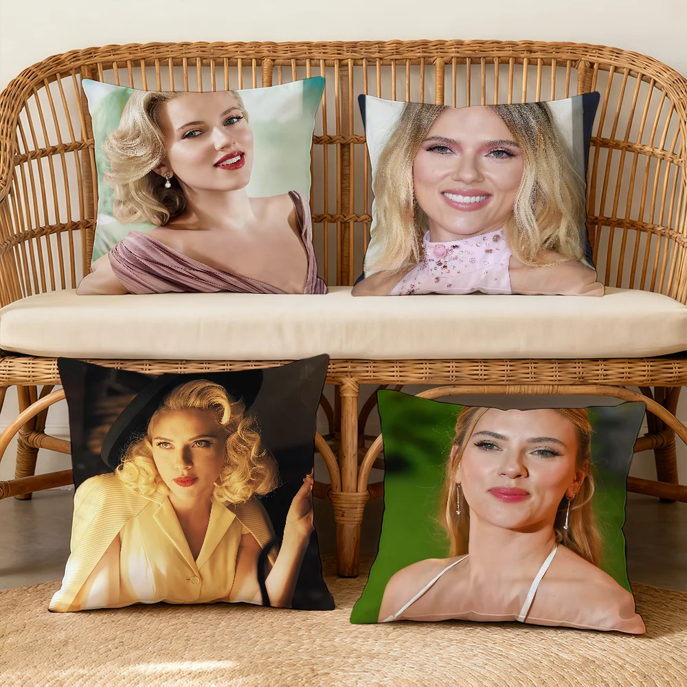 FASHION S-ScarlettS J-JohanssonS Cushion Cover Square Decorative Throw Pillow Case Sofa Bed Living Room Anniversary Gifts