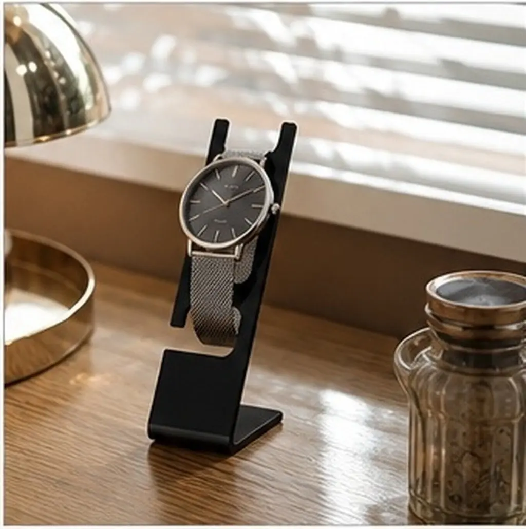 6Pcs Watch Display Stands Premium Plastic Watch Holder Stands with Attractive Design for Personal Use Gift Presentation