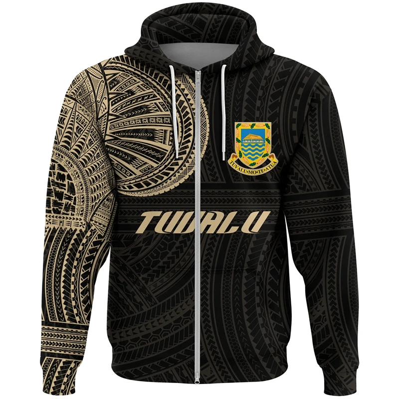 

Tuvalu Flag Map 3D Printed Zip Up Hoodies For Men Clothes Fashion National Emblem Zipper Hoodie Casual Boy Tracksuit Sweatshirts