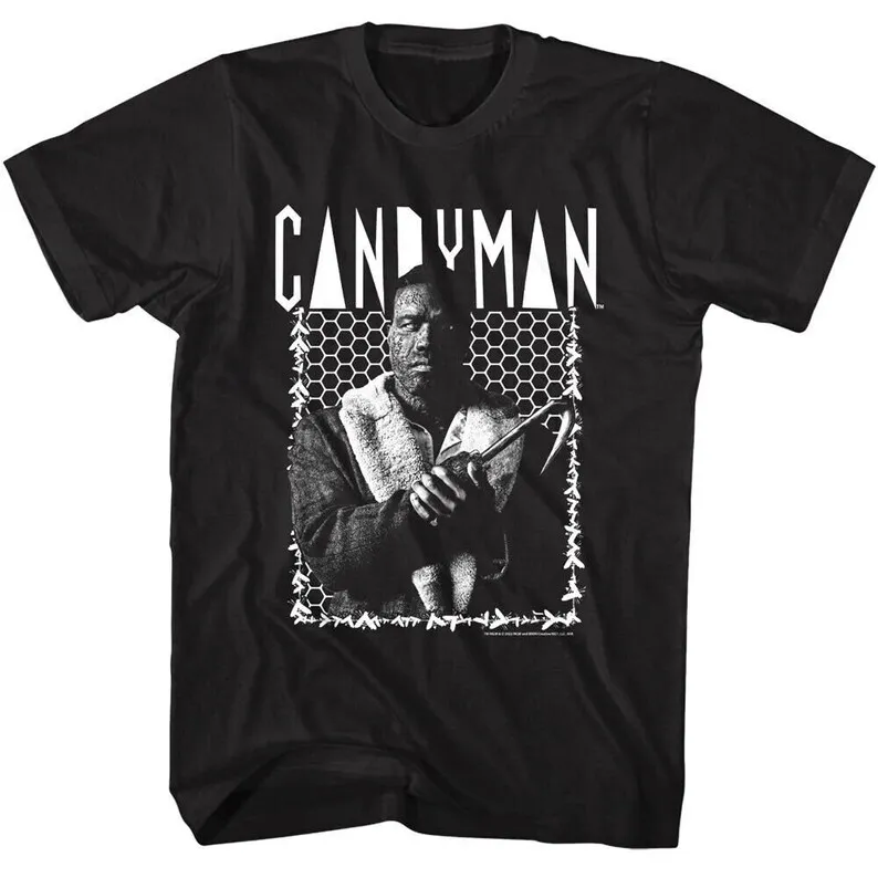 

Candyman Shirt Bee Border Hook Horror Movie Men's Tees