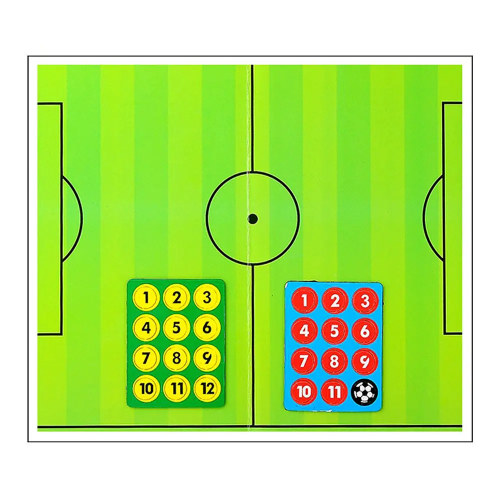 

2 Section PVC Football Coaching Board Double Sided Reusable Dry Erase Clipboard Lightweight Foldable for Timeout Play