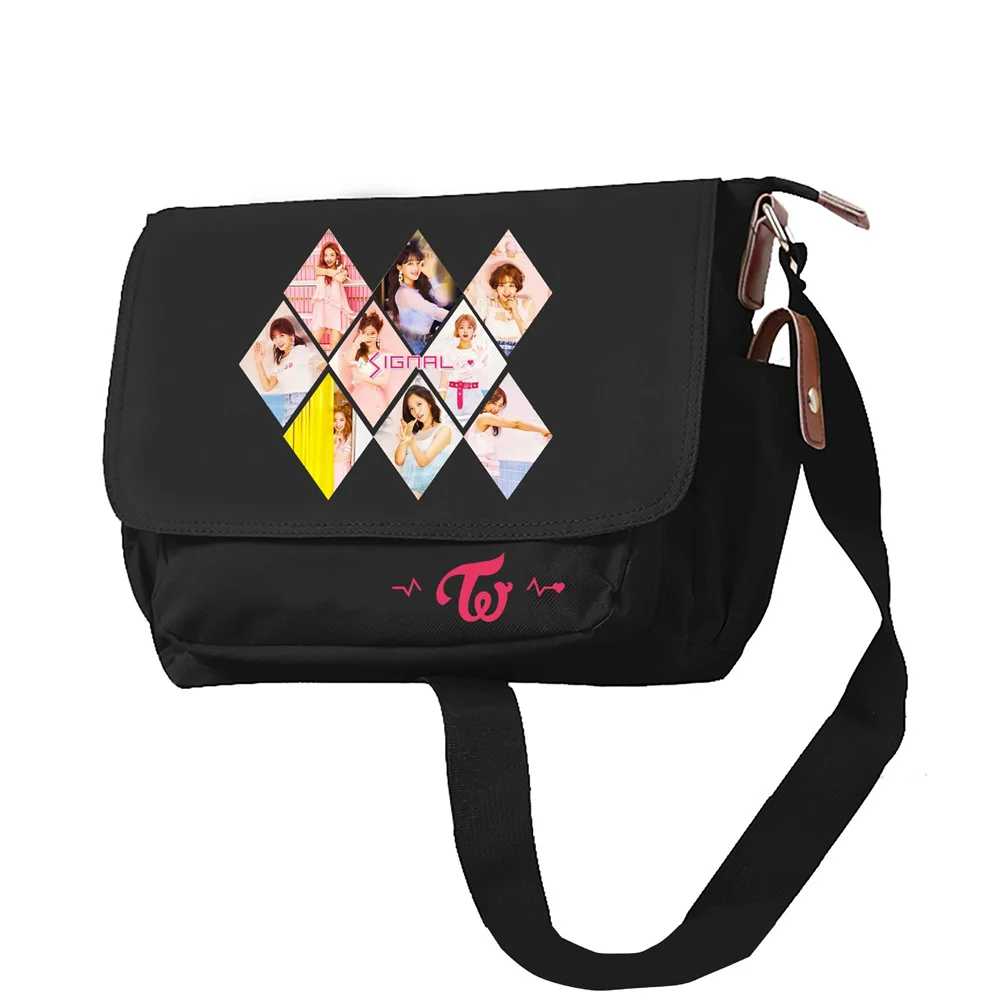 

Kpop Twice Oxford Printed Women Fashionable Crossbody Bag Handbag Nayeon Jeongyeon Momo Sana Jihyo Mina Gift Fans Collection