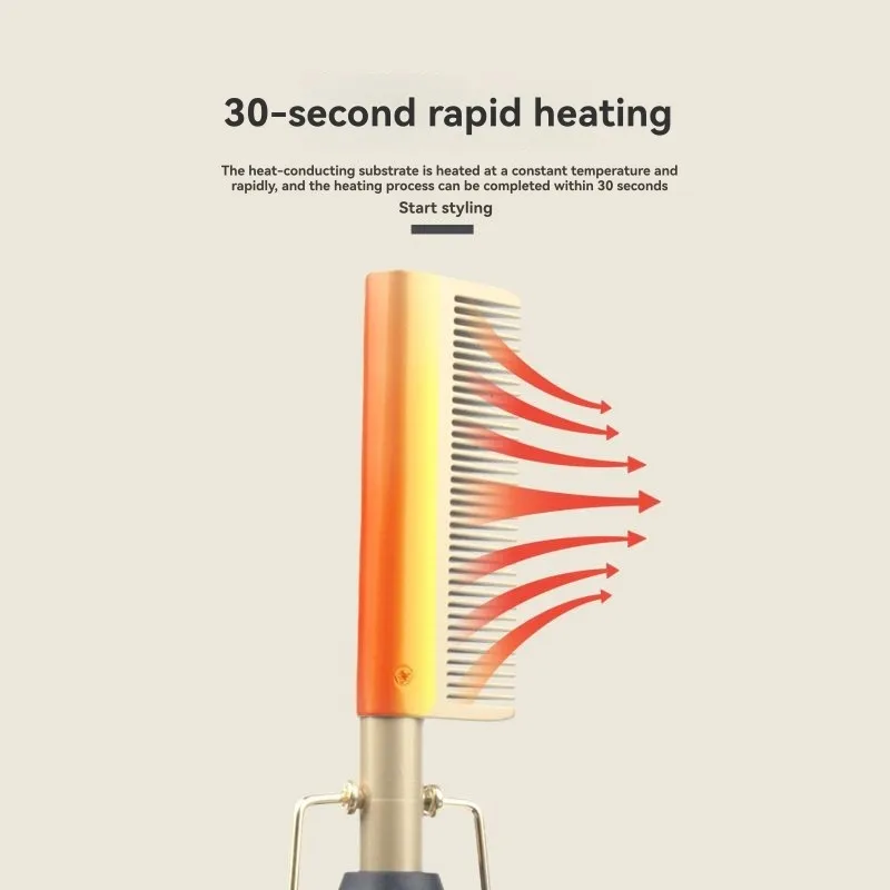 

Электрический стайлер для волос YANA35R, выпрямитель-расческа с двойным напряжением 110-220В, вилка EU, 38Вт, функция для влажных и сухих волос