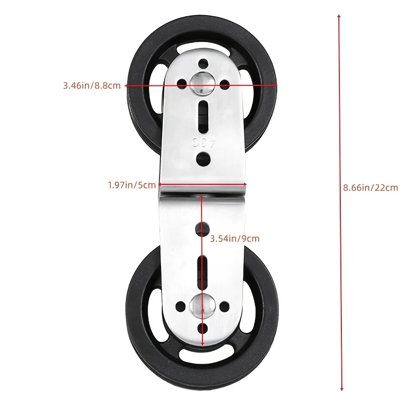 Swivel Dual Pulleys 360° Rotation Roller Double Pulley Wheel DIY Home Gym Cable Machines Pull Down Bearing Swivel Groove Wheel