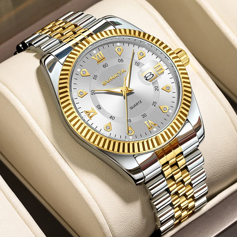 Montre pour homme LIGE SUNKTA, marque haut de gamme, mode luxueuse, montres lumineuses pour homme, sports de plein air, étanche, grand cadran, montre pour homme avec diamants