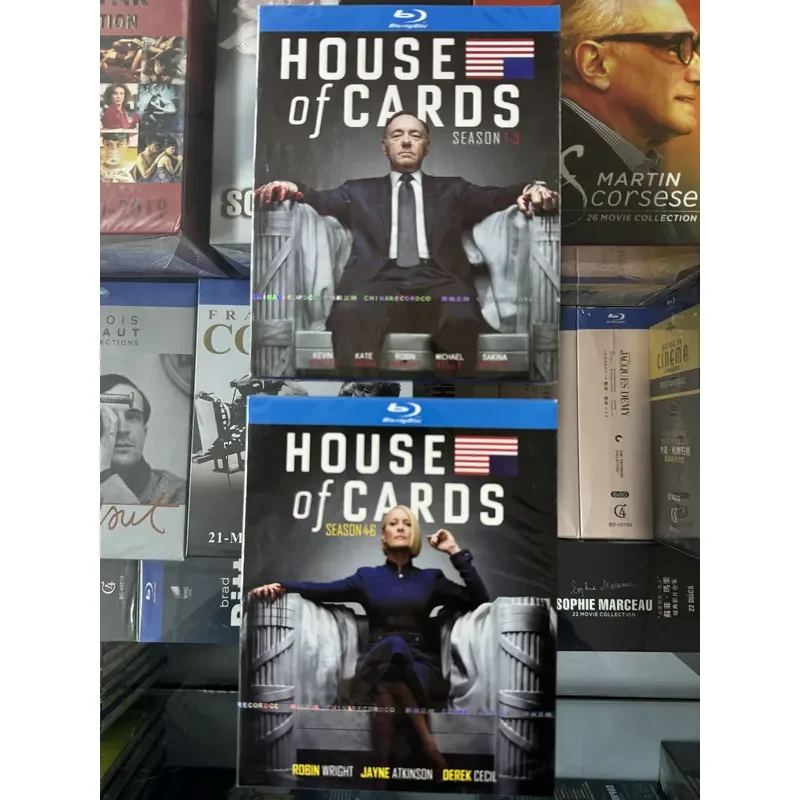 Blu-ray Disc American Drama House of Cards Seasons 1-6 Chinese Subtitles 8-Disc Box Set