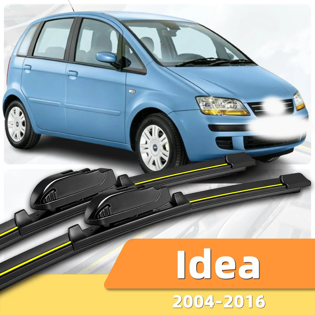 

2PCS Car Windshield Wipers Are Suitable For FIAT Idea (2004-2016) Natural Rubber All-Weather High-Definition Silent Car Wipers