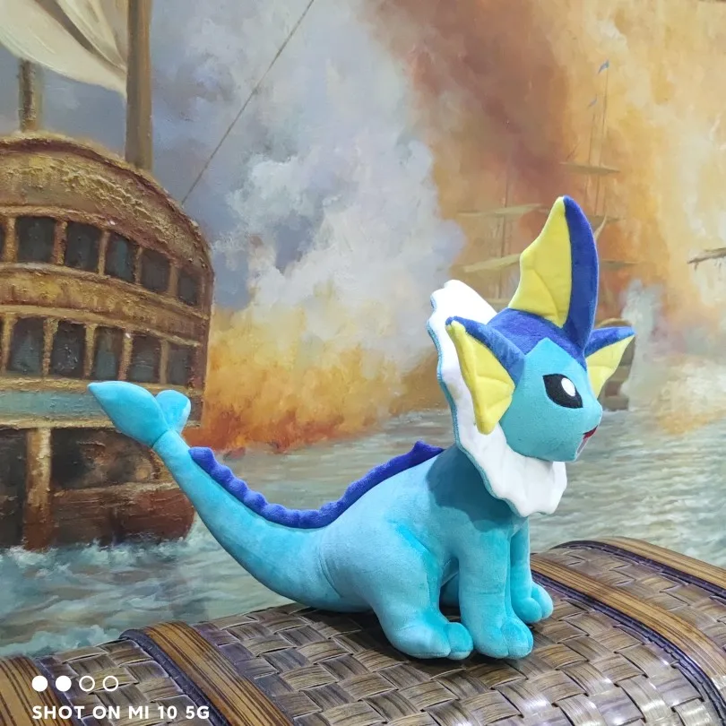 2023 New  Japan Cartoon 100cm Large Vaporeon Plush toy High Quality Stuffed Animals doll Children's Birthday Gifts