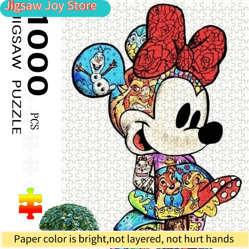 

Disney Colorful Cartoon Characters Jigsaw Puzzle | Vibrant Abstract Design, Movie Stars Pattern, Challenging & Entertaining,
